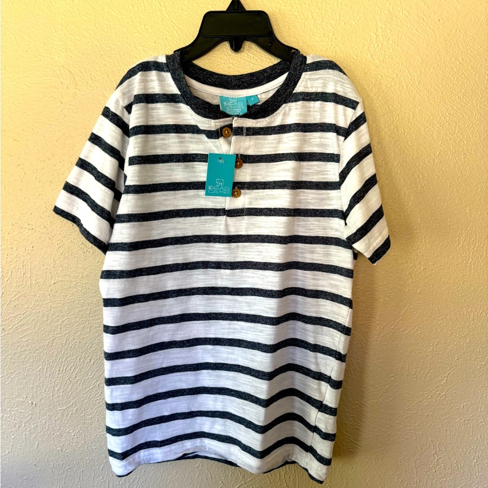 Jasper Short Sleeve Slub Henley Tar from Bear Camp